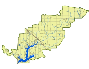 Spring Lake watershed map